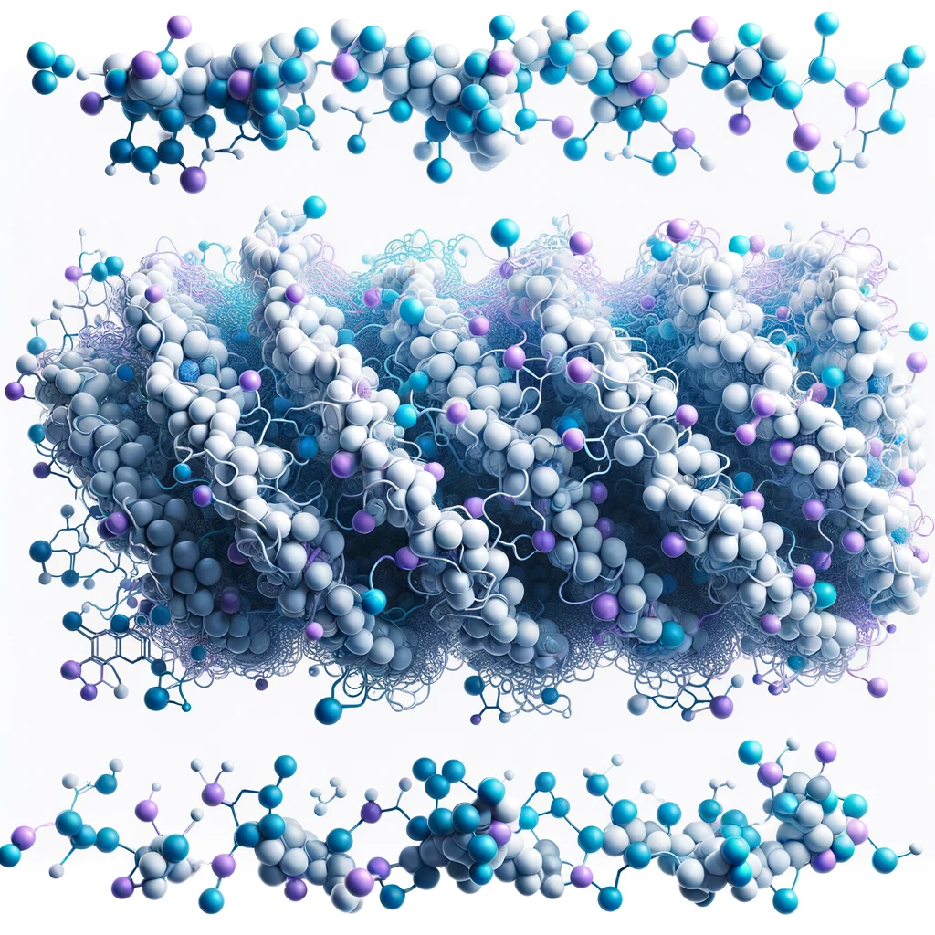 imagen con el segmento de proteína de colágeno